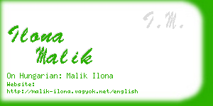 ilona malik business card